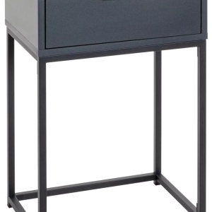 NOPTIERA ILVA, antracit, negru metal, material pe bază de lemn, 40/60/28 cm - Img 1