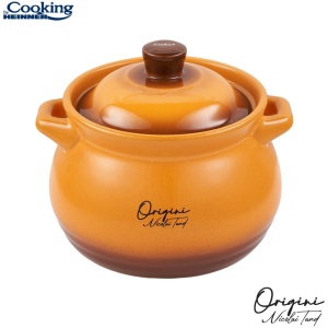 Oala ceramica cu capac Cooking by Heinner - Origini Chef Nicolai Tand, 12 x 11 cm, 2 L
