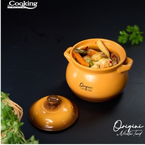 Oala ceramica cu capac Cooking by Heinner - Origini Chef Nicolai Tand, 14.5 x 16 cm, 3 L - Img 3
