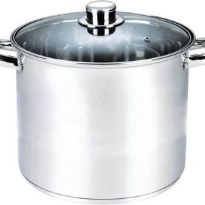 Oala cu capac Michelino XXL, 21 litri, 34 cm, otel inoxidabil, argintiu - Img 1