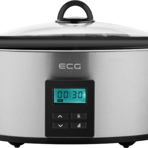 Oala electrica Slow cooker ECG PH 5510 Rider, 5.5 litri, 240 W, vas ceramic, timer, afisaj LED - Img 2