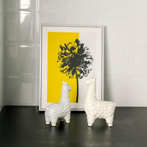 Obiect decorativ Casaido, model alpaca, ceramica, gri, 17,2 x 12,9 x 7 cm - Img 5