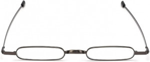 Ochelari de citit pentru calatorii ZUVGEES, metal, gri,  dioptrii 1.0
