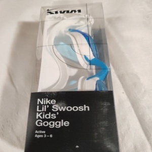 Ochelari inot copii Nike Lil Swoosh, alb, Resigilat, Grad A
