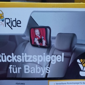 Oglinda auto supraveghere bebe, MyHappyRide, fixare tetiera, suport anti-alunecare, negru, Resigilat, Grad A - Img 6