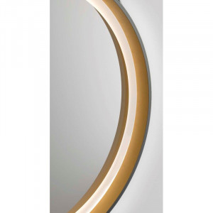 Oglinda Cociani, LED, auriu/negru, 55 x 55 x 2,5 cm - Img 3