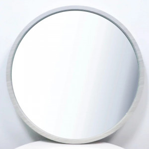 Oglinda Kardinya, lemn/sticla, alb, 70 x 70 x 4 cm