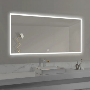 Oglinda pentru baie Beals, LED, sticla, 163 x 54 x 2 cm