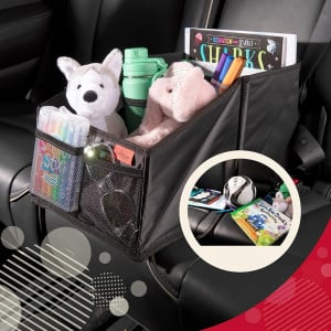 Organizator auto Lusso Gear, textil, negru, 25,4 x 45,7 x 22,8 cm