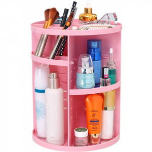 Organizator pentru cosmetice ZoneYan, plastic, roz, 31 x 23 cm - Img 1