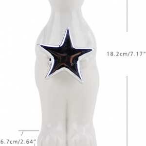 Ornament de ceramica urs polar Casaido, alb, 9 x 8 x 18 cm - Img 2
