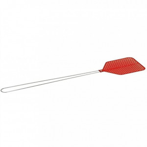 Paleta pentru muste Lamapla, metal/plastic, argintiu/rosu, 42,5 x 10 cm