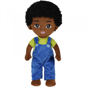 Papusa afro-americana pentru copii JUSTQUNSEEN, poliester, multicolor, 50 cm - Img 1