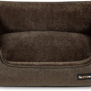 Pat pentru animale de companie Feandrea, bu,bac/polipropilena, maro, 55 x 70 x 21 cm, marimea M