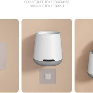 Perie de toaleta CozyKit, ABS, PP și TPR, alb-gri, ‎60 x 45 x 53 cm