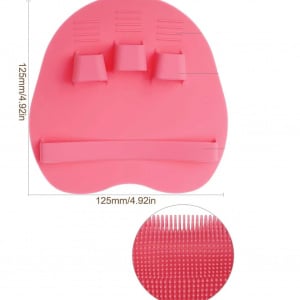 Perie pentru corp Hommiesafe, silicon, roz, 12,5 x 12,5 cm