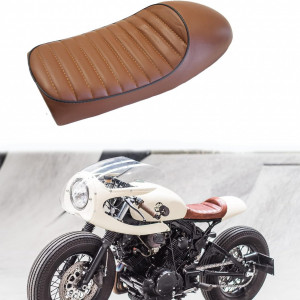 Perna pentru motocicleta retro DREAMIZER, piele PU/polipropilena/spuma/metal, maro, 46,5cm x 24,5 cm