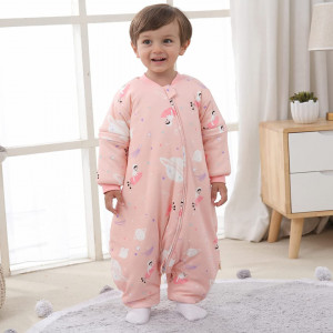 Pijama pentru copii Mosebears, roz, bumbac, M, 18-36 luni - Img 6
