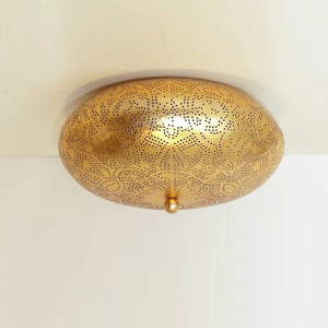 Plafoniera Chandni, 2 lumini, metal, auriu, 12 x 25 x 25 cm