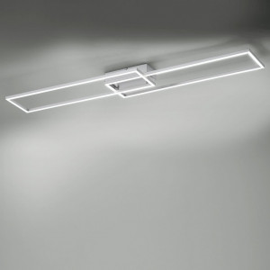 Plafoniera LED Iven II sticla acrilica/otel, argintiu, 2 becuri, 230 V, 136 W - Img 7