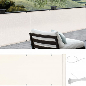 Prelata pentru balcon COOL AREA, polietilena, crem 90 x 500 cm - Img 1