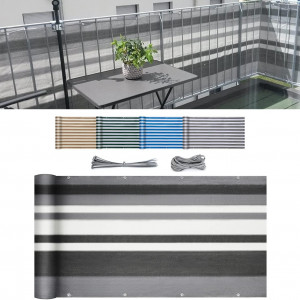 Prelata pentru balcon Sekey, polietilena/metal, gri, 90 x 600 cm
