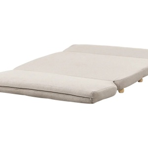 Produs Resigilat Canapea extensibila 2 locuri Re-Bloom Esbjerg, textil/stejar/fier, 133x78x61 cm, mecanism clic-clic, spuma 26cm, 120 kg/persoana, bej - Verificat A - Img 5