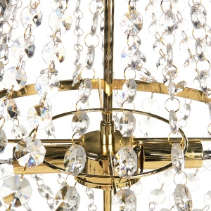 Produs Resigilat Candelabru Re-Bloom Diamante, fier/sticla acrilica, 40x40x110 cm, 2 lumini E14 max 40W, 230V, IP20, bec neinclus, auriu - Verificat A - Img 3