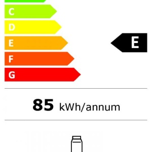 Produs Resigilat Frigider Heinner HF-HM90INVE++, compresor Inverter, capacitate totala: 90L, clasa energetica: E, control mecanic cu termostat ajustabil, lumina LED, 1 raft de sticla, compartiment pentru fructe si legume, usa reversibila, dimensiuni (LxAx - Img 3