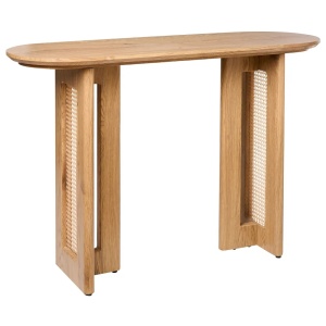 Produs Resigilat Masa tip consola Re-Bloom Karlo, MDF/ratan, 120x40x80 cm, 50 kg, natur - Verificat A
