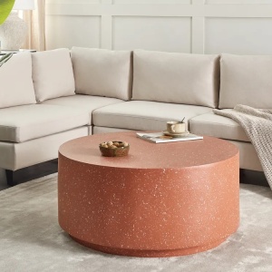 Produs Resigilat Masuta de cafea Re-Bloom Trezzo, oxid de magneziu/fibra de sticla, 90x90x41 cm, 100 kg, rezistenta UV, rosu - Verificat A - Img 7