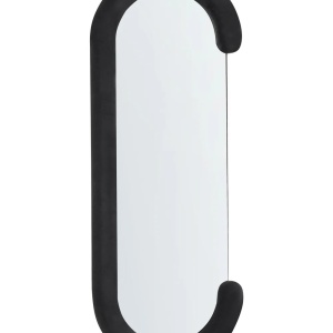 Produs Resigilat Oglinda de perete Re-Bloom Loches, catifea/sticla, 54x7x158 cm, ovala, verticala, negru - Verificat A