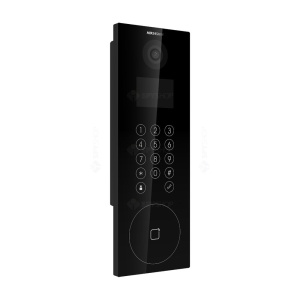 Produs Resigilat Post videointerfon de exterior pentru blocuri Hikvision DS-KD8103-E6, monitor LCD color 3.5-inch, rezolutie 480 × 320, camera video 2MP HD, unghi vizualizare: 120° wide, deschidere cu card si cod pin, capacitate utilizatori: 10000, capaci - Img 4