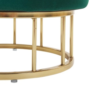 Produs Resigilat Taburet Re-Bloom Elgin cu spatiu de depozitare, 37x37x42 cm, catifea, picioare metal, 100 kg, verde inchis - Verificat A - Img 5