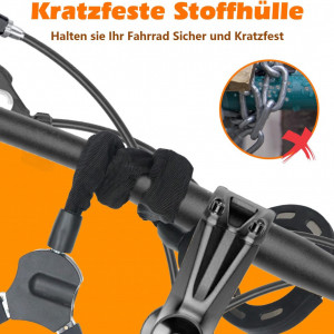 Protectie anti-furt pentru scutere/biciclete SHTALHST, metal/plastic/textil, negru, 60 cm - Img 4