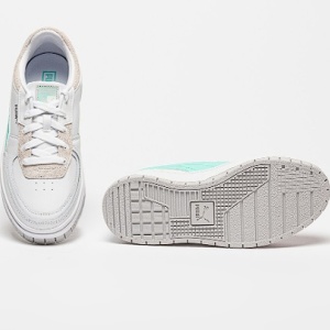 Puma, Pantofi sport cu garnituri din piele si piele intoarsa Cali Dream, Verde, Alb, 38.5, Resigilat, Grad A - Img 4