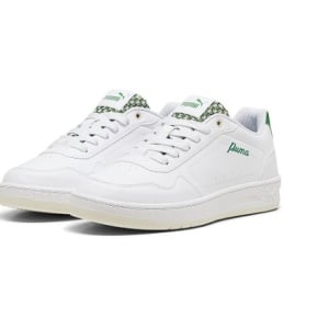 Puma, Pantofi sport de piele ecologica Court Classy Blossom, Alb, 37, Resigilat, Grad A