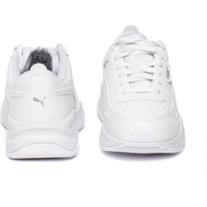 Puma, Pantofi sport din piele ecologica Cilia Mode, Alb, 37.5, Resigilat, Grad A - Img 4