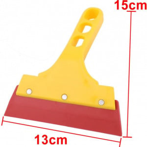 Racleta pentru uz casnic Sourcingmap, plastic, rosu/galben, 15 x 13 x 1,5 cm - Img 4