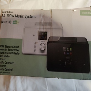 Radio internet global Bluetooth DAB+, Majority, 2.1, cu subwoofer integrat, 100 W, Radio FM, Spotify Connect, telecomanda, negru, Resigilat, Grad A - Img 6