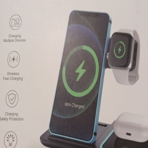 ReadeREST statie de incarcare wireless 3 in 1, telefon, casti si smartwatch, compatibil iPhone, Android, AirPods, Apple Watch, Samsung, Huawei, Xiaomi, alb - Verificat A · Re-Bloom - Img 6