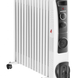 RESIGILAT – CALORIFER CU ULEI HEINNER HOH-YV13BK, 2500W, 13 elementi, Ventilator 400W, Termostat reglabil, Alb