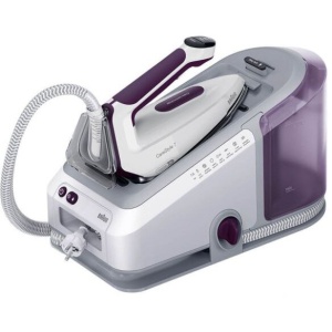 RESIGILAT Statie de calcat Braun CareStyle 7 IS7266VI, 2400W, 7.5 bari, abur variabil 160g/min, jet de abur 550g/min, rezervor 2L, tehnologie iCare, tehnologie FreeGlide 3D, talpa EloxalPlus, Alb-Violet