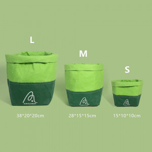 Sac de depozitare Amouhom, hartie, verde, 1350ml, 28 x 15 x 15 cm - Img 5
