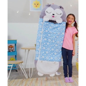 Sac de dormit 2 in 1 husky Kodiak, Pliabil, Portabil,137x50cm, Gri, 3-8 ani, WJ6141-D - Img 3