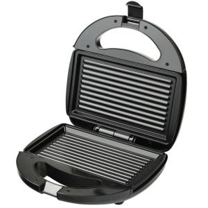 Sandwich maker Heinner Garnet 750 SM-K750BKRX, Putere 750W, Plite fixe, Capacitate: 2 sandwich-uri, Negru/Rosu - Img 2