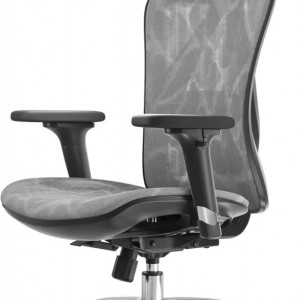 Scaun de birou ergonomic Sihoo, suport lombar reglabil,tetiera reglabila, roți poliuretanice, gri, 46 x 61 x 110 cm - Img 2