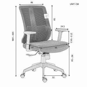 Scaun ergonomic de birou din plasă - Img 3