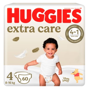Scutece Huggies Extra care 4, 8-16 kg, 60 buc, Resigilat, Grad A