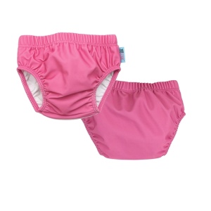 Set 2 chilotei de baie impermeabili, Zoocchini, protectie UPF50+, marime M, 12-24 Luni Ã¢â‚¬â€œ Pink Shark - Img 2